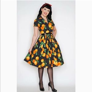 Bernie Dexter Drive In Dress Juicy Oranges Small